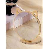 UNİCHROME Kedi Ayna Ahşap Standlı Masa &uuml;st&uuml; Makyaj Aynası Make Up (14)