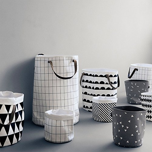 Ferm Living – Wäschesack – Wäschekorb – Grid – Buamwolle Ø 40 cm Höhe 60 cm - 2