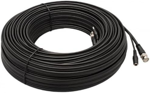 40m Professional Copper RG59 BNC Video and DC Power Shielded CCTV Cable- Shotgun Cable Compatible with TVI HD CCTV Security Systems