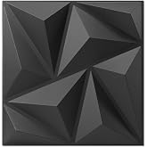 Art3d Wall Panels 3D Panels PVC Plastic Panels Gaming Living Room Wall Ceiling 30 x 30 cm Black Pack of 20 | Stylisches 3D-Pa