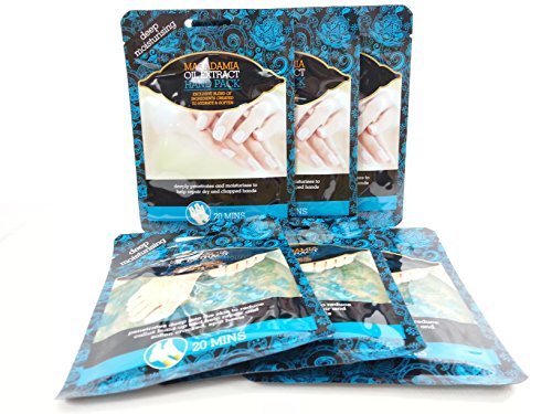 Multi Pack Offer 3 X Macadamia Oil Extract Deep Moisturising Foot Pack Socks Treatment & 3 X Hand Pack Gloves Treatment by Macadamia Natural Oil