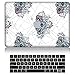 Produktbild Bearj Laptop-Schutzhülle für MacBook Air 27,9 cm (11 Zoll), Retro-Blumen-Zeichnung 01 Muster, Bedruckt, Hartplastik, mit passender Tastatur-Abdeckung, kompatibel mit MacBook Air 27,9 cm A1465/A1370