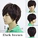 OUKIN Mens Boys New Korean Style Short Straight Wig Brown Color