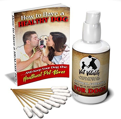 Glucosamine Chondroitin for Dogs, Dog glocosamine for Joints FAST-ACTING eases pain &amp; Maintains healthy Joints, Liquid Glucosamine for dogs. ALL NATURAL INGREDIENTS 118ml + BAMBOO DOG EAR CLEANING BUDS.