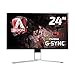 Produktbild AOC Agon AG241QG 60,5 cm (23,8 Zoll) Monitor (HDMI, USB Hub, Displayport, 1ms Reaktionszeit, 165 Hz, 2560x1440, Nvidia G-Sync) schwarz/rot