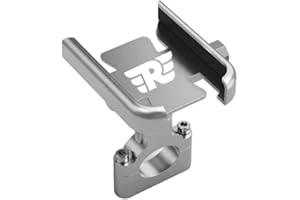 TLYSMG Handy-Halterung für Royal Enfield Bullet/Meteor/Classic 350 500 Interceptor 650 Continental GT 535 Himalaya 411 Motorrad Handyhalterung, Lenker Silber