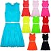 Girls Plain Skater Dress Kids Party Dress a new look Fashion Dress (Black White Belt, 11-12 Yrs)