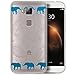 Produktbild Saxonia Schutzhülle Huawei G8 / GX8 Hülle Silikon Case Schutzhülle Ultra Slim Back Cover mit Motiv Elefanten