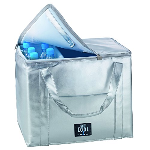 BE CooL Designkühltaschen T-142 Kühlbox, L, silber