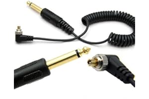 DSLRKIT 6,35 mm (1/10,2 cm) auf Stecker Flash PC Sync Kabel Schnur mit Drehverschluss