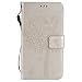 Produktbild Anlike Samsung Galaxy A7 2016 /SM-A710F (5,5 Zoll) Hülle, Katzen Baum Muster PU Leder Flip-Case / Brieftasche / Wallet Etui /Lederhülle / Handy Schutzhülle / Bookstyle Cover / Handy Zubehör / Lederhülle / Handyhülle mit Bookstyle mit Standfunktion Kredit Kartenfach - golden