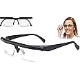 PETSBURG Adjustable Focus Reading Glasses, Focus Adjustable Glasses, Adjustable Focus Glasses near and Far Sight, Dial Vision Eyeglasses, Focal Adjustable Glasses