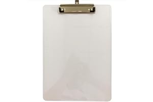 ACROPAQ Portapapeles - 1x Carpeta de PS A4 Transparente - Versátil, Resistente y Elegante - Perfecto para la Oficina y la Escuela