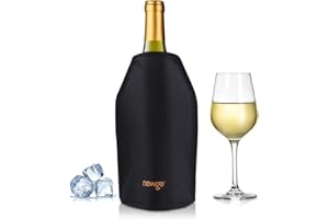 NEWGO Funda refrigeradora para botellas de vino o champán, de tela repelente al agua reutilizable y flexible, Funda para botella de vino Holiday