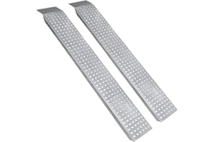 NAIZY 2X Rampa de Carga de Acero, 160cm Rampas de Carga | MAX 400kg | Rampa de Carga | Riel de Carga | Acero Galvanizado | Antideslizante para Coche Motocicleta Quad