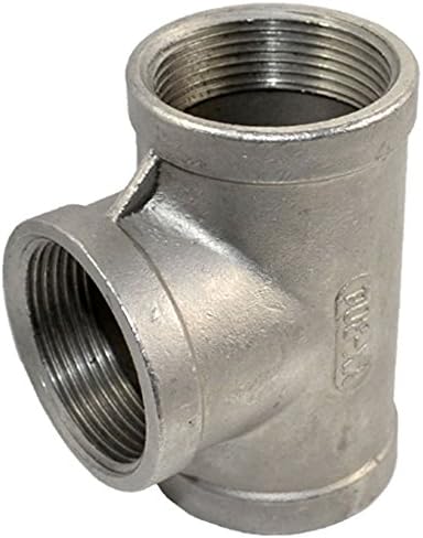 T Shaped Thread 3 Way Equal Tee Coupling SS 304 1-1/2" NPT Female Adapter Pipe Fitting