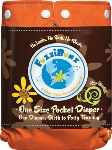 FuzziBunz One Size Cloth Diaper Kumquat