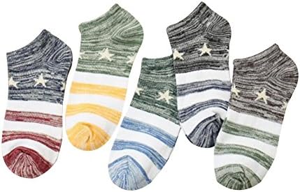 Say Hello 10 Pairs Men Low Cut Invisible Cottom Ankle Socks Non Slip Athletic No Show Socks (A)