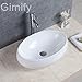 Produktbild Badezimmer Keramik Waschbecken oval rund vor Zähler weiß zinntheken Schüssel für WC Unterschrank Moderner Stil