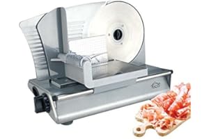 DCG Eltronic AS2470 WeGeek, Affettatrice Elettrica 150W Inossidabile con Lama di 22cm Diametro, 150 W, Acciaio Inox