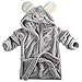 Baby Girls & Boys Fleece Dressing Gown Robes Super Soft Fleece Bath Robe (6-12 Months, Mouse)