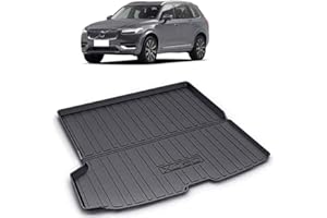 GUOYO Auto Gummi Kofferraummatten für Volvo XC90 2016-2021,rutschfest Wasserdicht Kofferraumwanne Kofferraum Schutzmatte Kratzfest Boden Tablett Mat Styling-Dekorationszubehör
