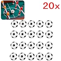 JZK 20 Piezas 32 mm plástico Mesa Futbolín balones Fútbol para Niños y Adultos Fiesta Cumpleaños Favores Bolsas Fiesta Juego de Juguete