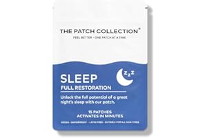 The Patch Collection® - Deep Sleep Aid Patches | Valerian Root, Passion Flower, Magnesium for Nighttime Sleep Support | Vegan Friendly Waterproof Patch, Latex Free (Pack of 15)