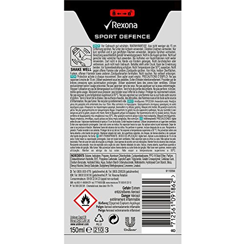 Rexona Men Deospray Sport Defence Anti-Transpirant, 6er Pack (6x 150 ml) - 3