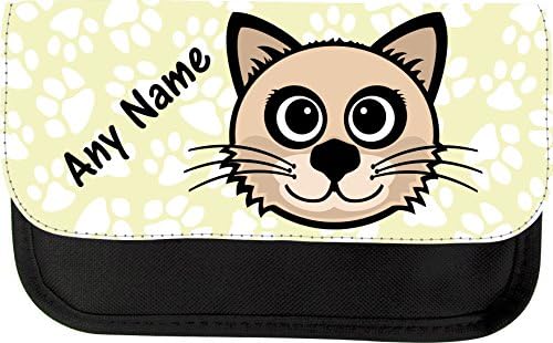 PERSONALISED CAT FACE PRINT PENCIL CASE