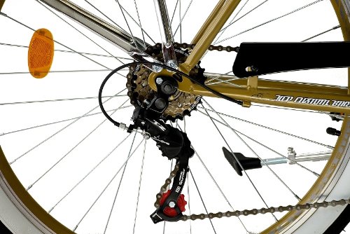 26″ BEACHCRUISER KCP ER 2.0 HERRENFAHRRAD 6 Gang SHIMANO schwarz gold RETRO LOOK – 66,0 cm (26 Zoll) - 8