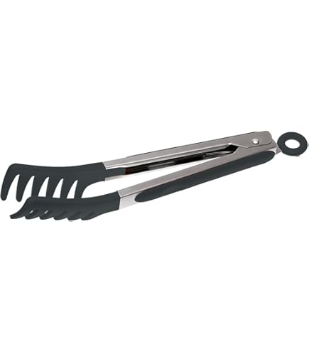 Lot De 2 Pinces à Pâtes En Acier Inoxydable HornTide – 20,5 Cm – Extrémités Dentées, Design Ergonomique