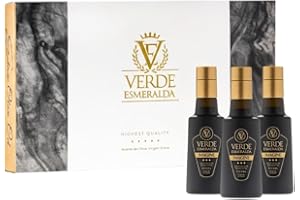 V E VERDE ESMERALDA Verde Esmeralda aceite de oliva - Pack 3 Aceites de Oliva Virgen Extra Picual Imagine – España-Jaén, 3x500ml | Olive Oil Premium filtrado de Cazorla, hierba fresca, tomate y almendra.