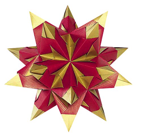 folia Bascetta Stern rot gold Ø 20 cm - 2