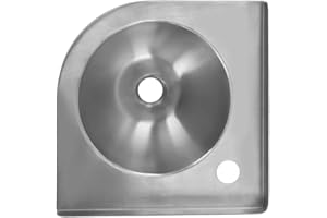 FANSHENG Lavello Cucina Ad Angolo, 12 X 12 Triangolo In Acciaio Inox A Vasca Singola per Lavamani RV Lavello, Lavandino A Parete Mini Vanity Bar Lavandino Bagno per Camper, Roulotte