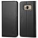 Produktbild Galaxy S8 Hülle, SHIELDON [Lifetime Garantie] Leder Schutzhülle [Schwarz] Schlanke Prämie Echtem Leder Tasche Stoßsichere Lederhülle Brieftasche Case mit unsichtbarem Magnetverschluss, Kartenfach und Standfunktion im Bookstyle für Samsung Galaxy S8 2017 (5,8 Zoll)