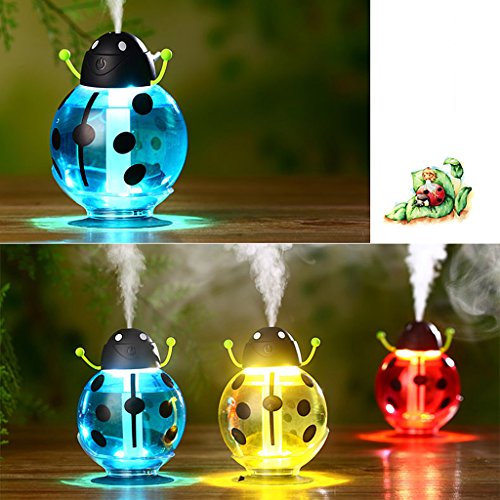 USB Mini Marienkäfer Muster Luftbefeuchter Haus Tisch Dekor – Gelb - 6