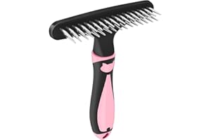 WODINE Tierhaarentferner, Tragbarer Hund Katze Haarentferner Fusseln für Haarball, Fuzzle, Teppichrestaurierung, Teppichrechen, Shag Rug Rake, Haarreiniger Geeignet für Teppich und Teppich (Rosa)