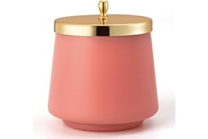 LA Jolie Muse Candela profumata alla Rosa di Albicocca, Candela in Cera Naturale per la casa, 75 Ore di Lunga Durata per Rilassarsi, Barattolo di Vetro Ovale, 350 g