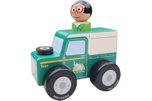 Indigo Jamm Mini Chunky Wooden vehicle toys for Ages 18 Months + (Mini Tess & Faye)