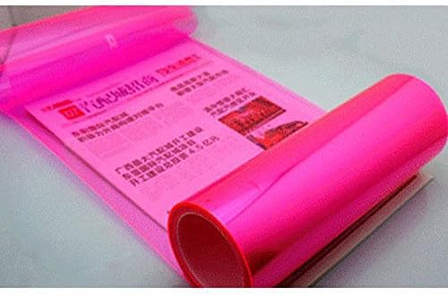Auto Car Fog Light Headlight Taillamp Vinyl Film Sheet Sticker Wrap (Pink)