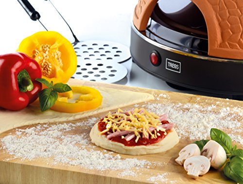 Trebs 99300 Pizzaofen mit Terrakottakuppel für 6 Personen, Pizzadom, 1000 Watt, Zubereitung in nur 5 – 7 Minuten - 4