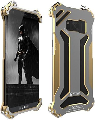 Samsung Galaxy S8 Plus Metal Case,Bpowe SM-G955 Aluminum Metal Shock Proof Frame Bumper Double Color Oxidation Aluminum Metal Case Cover for Samsung Galaxy S8 Plus 6.2 inch (Gold)