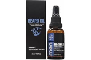 KLSYCHRY Beard Oil,Beard Growth Oil For Men Beard Growth Serum Stimulate Beard Growth Promote Hair Regrowth Facial Hair Treatment Full Longer Masculine Thick Male Beard