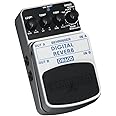 Behringer DR600 Digital Stereo Reverb Effects Pedal, Silver, 1 Count