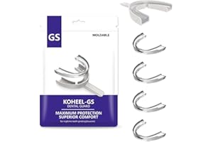 KOHEEL Férula Dental con bandeja moldeadora, Férula Dental para el rechinamiento de dientes, detiene el bruxismo Férula Dental, moldeable y fácil de usar, 5 unidades (Tamaños grandes Blanco)