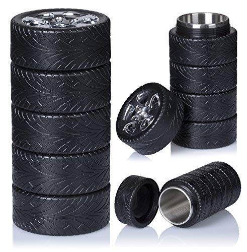 Contenitore isolante Fantasia "Formula Uno" - Nero ca. 300 ml - Bottiglia termica per bibite calde e fredde - Grinscard
