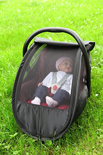 3 in 1 Multifunktionsbezug – Sonnenblende, Regenschutz und Insektennetz in einem, um Ihrem Baby in der Babyschale einen optimalen Schutz zu bieten - 7