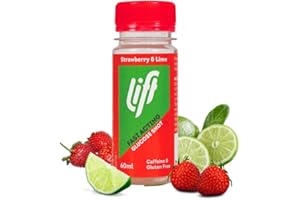 Lift Fast-Acting Glucose Energy Juice Shots, Strawberry & Lime, 12 Pack of 60 ml Bottles