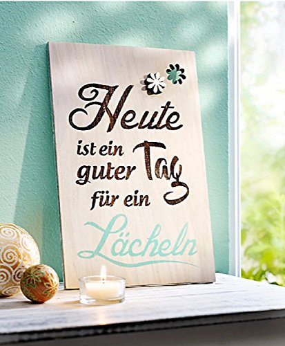 Preisvergleich Produktbild Holzbild "Lächeln" 20x30cm